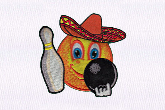 Bowling Emoji Review for Seasonal Holiday Embroidery