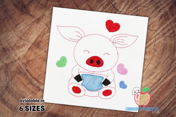 Cute Cheerful Baby Pig Sketch: A Design Review