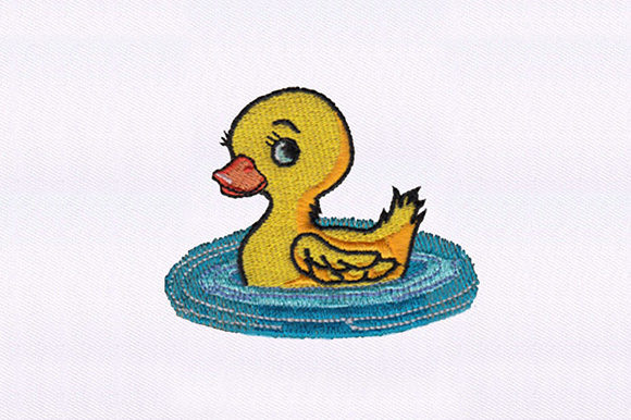 Cute Duckling Embroidery Design: Craft Fair Favorite