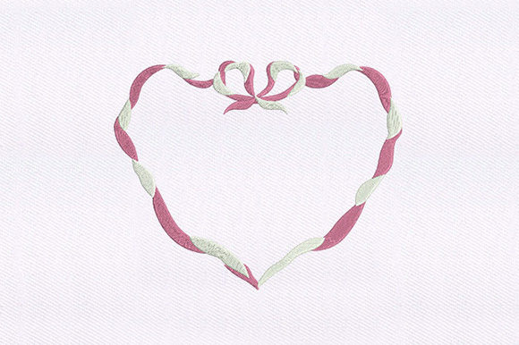 Entwined Ribbon Heart: Seasonal Embroidery Design Review