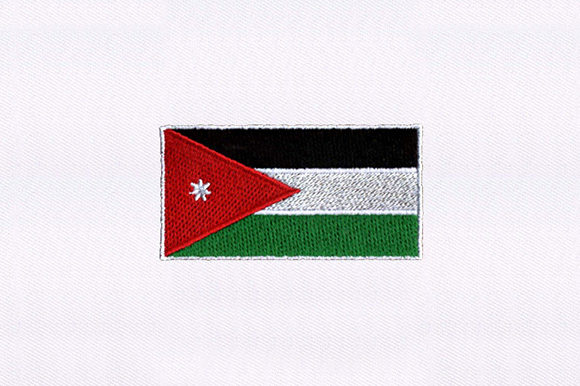 Flag of Jordan Embroidery Design for Personalized Gifts