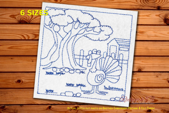 Happy Cartoon Turkey Redwork: A Designer's Review