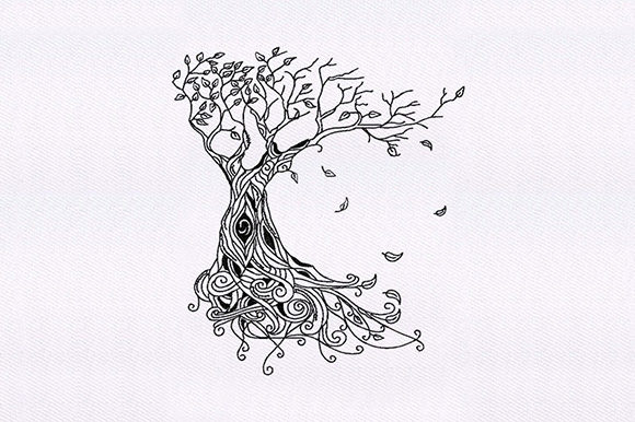 Intricate Tree Leave Design Review for Boutique Apparel