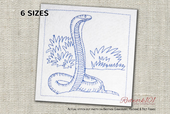 Naja Redwork: A Reptile Design for Thoughtful Gifts