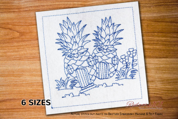 Pineapple House in Garden Redwork for Seasonal Products