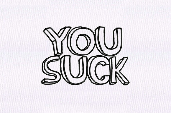 You Suck Text – A Seasonal Embroidery Review